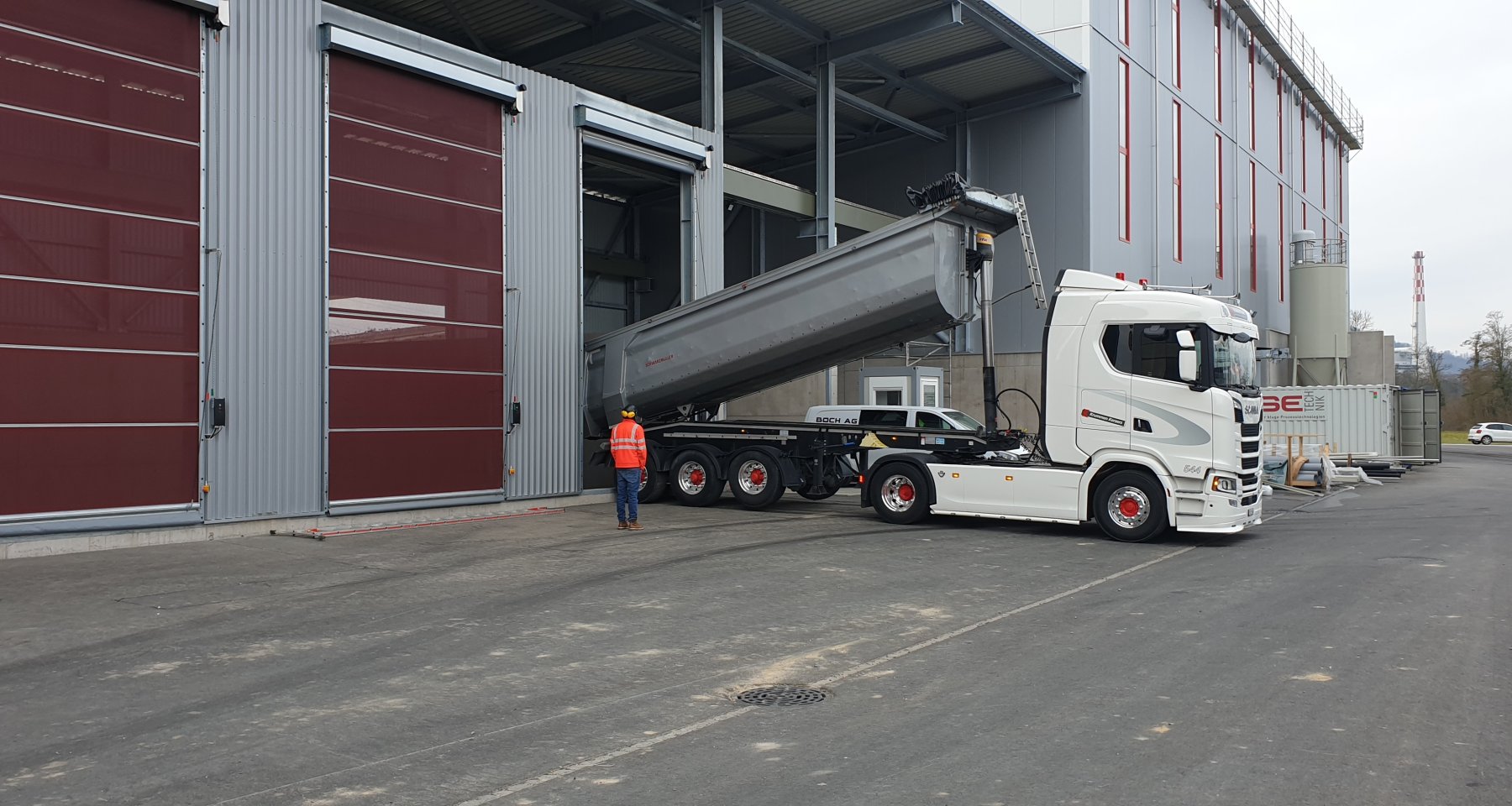 irst shipment of IBA entering the facility