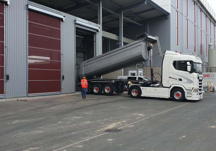 irst shipment of IBA entering the facility